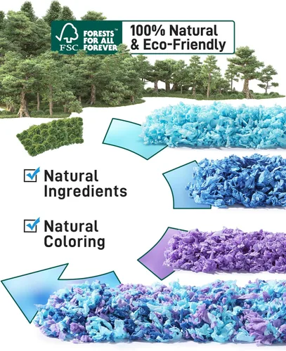 Vista 4 de BUCATSTATE Hamster Bedding - Ropa de cama de papel para animales pequeños, 99 % libre de polvo, con control de olor, acogedora arena para hámster