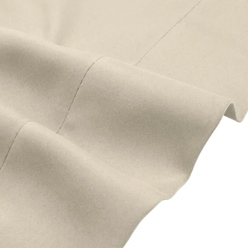 Vista 3 de ChadMade Cortina opaca plisada pesada de 45 pulgadas de largo, 27 pulgadas de ancho x 45 pulgadas de largo, para ventanas pequeñas, color beige