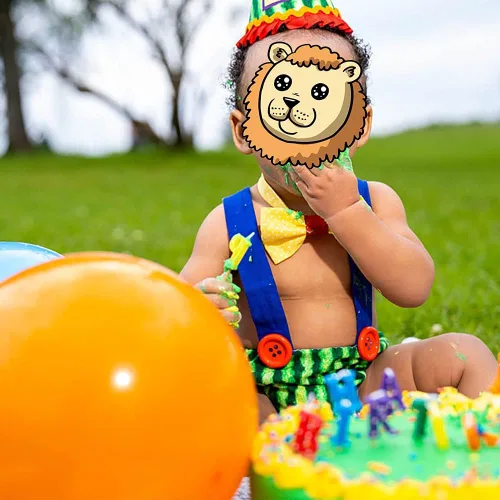 Vista 20 de Conjunto de ropa de bebé niño León Fox Cake Smash Wild One 1er cumpleaños Bloomers cubierta de pañales, tirantes y corbata de moño