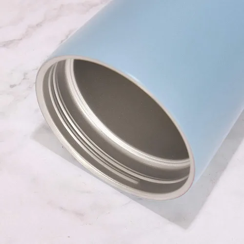 Vista 3 de Ulalaza Vaso de agua de acero inoxidable aislado con tapa, botella de agua, aislamiento térmico, taza fría portátil de acero inoxidable, pajita
