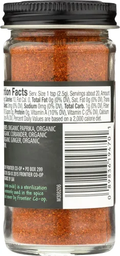 Vista 4 de Condimentos orgánicos Frontier, Tandoori Masala, 1.8 onzas