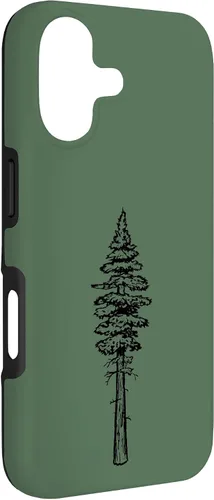 Vista 3 de Minimalist Pine Tree Illustration Simple Hiking 80s Graphic Case for iPhone 17