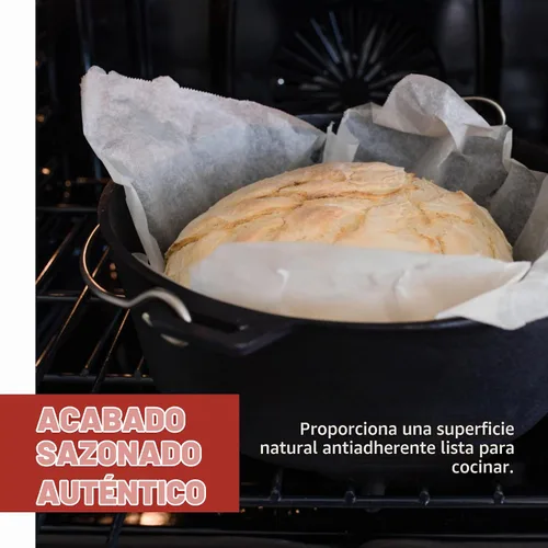 Vista 3 de Camp Chef Horno holandés de hierro fundido, pre-sazonado, 6 cuartos