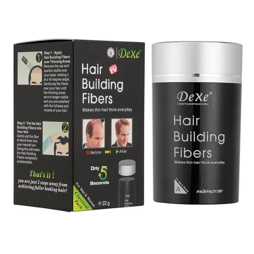 Vista 9 de Fibras de construcción de cabello negro de 0.78 oz para hombres y mujeres Cubre instantáneamente el cabello fino y delgado, oculta las manchas