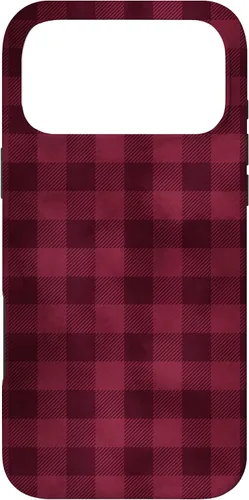 Vista 21 de Funda para iPhone 13 Pro Max Pretty Fall Otoño Burdeos Búfalo a cuadros