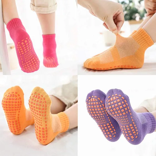 Vista 3 de ESA Supplies Calcetines antideslizantes para niños, 4 pares
