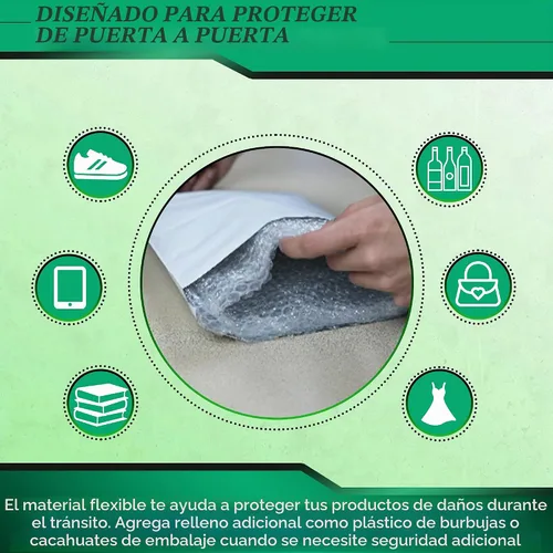 Vista 5 de 100 paquetes de sobres de polietileno Secure Seal blancos - Envío seguro con bolsas de 4x6 - Sobres de polietileno autoadheribles de 2 mil