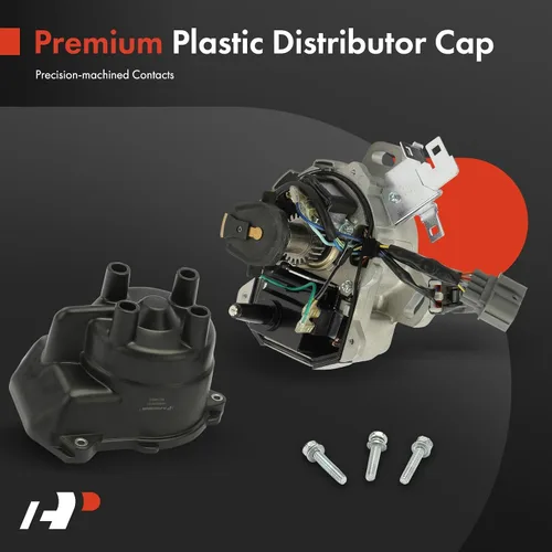 Vista 5 de Distribuidor de encendido A-Premium con tapa y rotor compatible con Honda Accord 1994-1995 2.2L, con 2 bujías