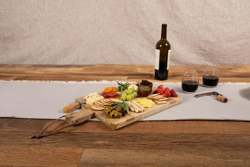 Vista 13 de TOSCANA - una marca Picnic Time - Tabla rectangular de charcutería Ravi, plato de madera para servir, tabla de queso, (madera de mango)