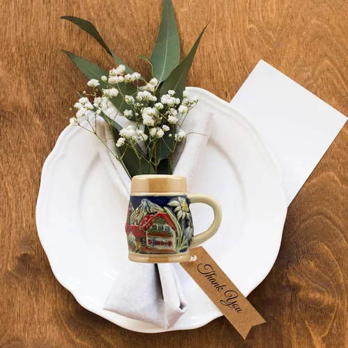 Vista 4 de Oktoberfest Beer Stein - Imán para nevera alemán Edelweiss