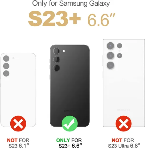 Vista 2 de SURITCH Funda transparente para Samsung Galaxy S23+ Plus de 6.6 pulgadas (solo protector de pantalla), [protector de pantalla integrado] carcasa