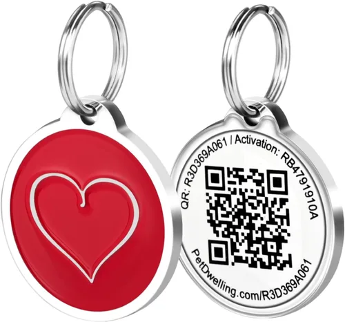 Vista 20 de Etiqueta de identificación para mascotas con código QR de Pet Dwelling – Etiquetas inteligentes para perros y gatos para la seguridad de las pata