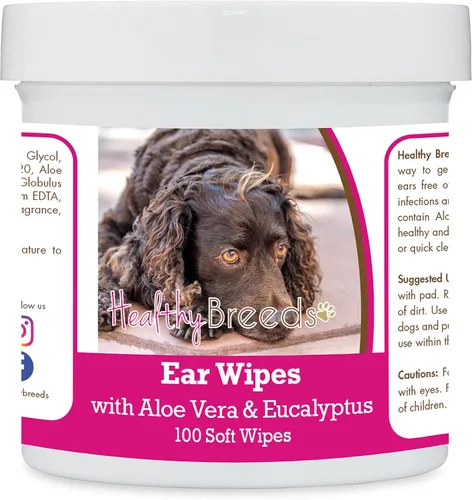 Vista 49 de Healthy Breeds Affenpinscher Toallitas de limpieza de oídos con aloe y eucalipto para perros, 100