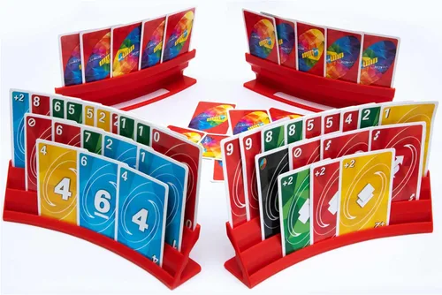 Vista 12 de BORICO Portatarjetas para Cartas de Juego - Paquete de 4 Soportes de Cartas de Juego para Niños y Adultos, Bandeja de Almacenamiento Apilable