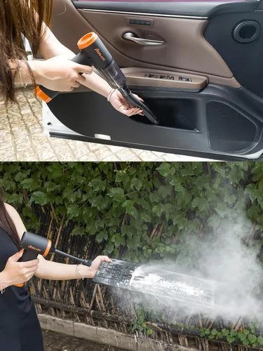 Vista 9 de aokway Aspiradora de Coche Portátil Inalámbrica 20000PA de Potente Succión, Aspiradora Mini de 7800mAh para Coche, Aspiradora Eléctrica y Soplador