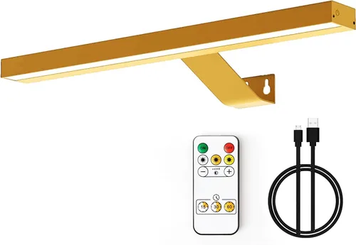 Vista 14 de MIOBLUE Luces LED para fotos con control remoto, luz de metal de 16 pulgadas, lámpara de visualización recargable, luz de diana regulable