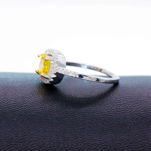 Vista 7 de Uloveido Anillos de compromiso cuadrados de cristal CZ de las mujeres mejores anillos de promesa anillos de boda para las mujeres KR002