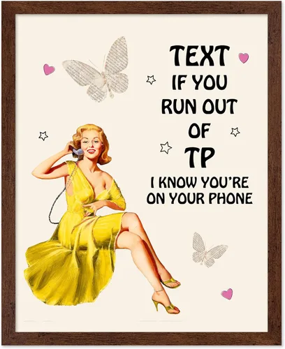 Vista 48 de Poster Master Pin Up Girl Poster - Better Late Than Ugly Print - Butterfly Art - Modern Art - Trendy Art - Gift for Men & Women - Funny Decor for