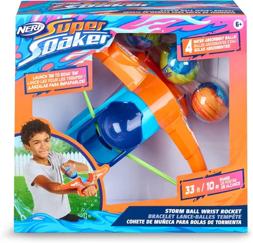 Vista 8 de Nerf Super Soaker - Rocket Storm Ball Water Rocket incluye 4 bolas reutilizables absorbentes de agua