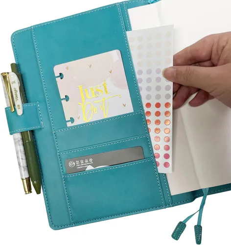 Vista 4 de Fromthenon Funda de tela A5 de alta calidad para planificador de cuaderno recargable [solo funda A5] (gris)
