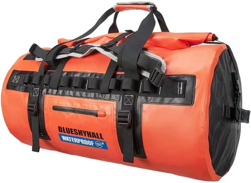 Vista 7 de Blueshyhall Mochila seca impermeable de 32 L, bolsa de almacenamiento enrollable para viajes, kayak, rafting, barco, pesca, campamento, color negro