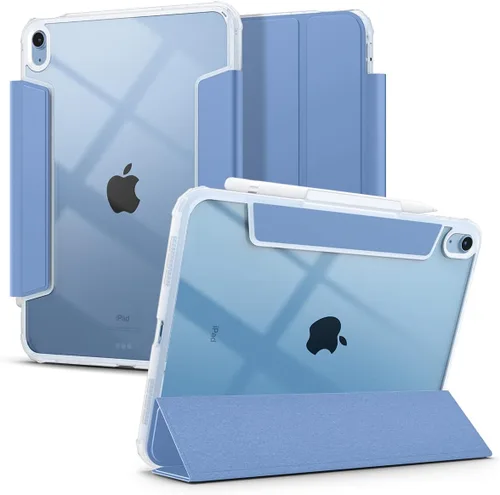 Vista 16 de Spigen Funda para iPad 10.2, iPad de 9ª/8ª/7ª generación (2021/2020/2019), Ultra Hybrid Pro con parte trasera transparente y soporte para lápices