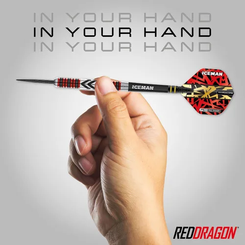 Vista 5 de RED DRAGON Gerwyn Price Iceman Firebird - Juego de dardos de tungsteno de 0.74 oz con vuelos y tallos