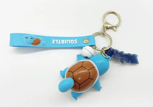 Vista 3 de YJacuing Llavero de figura linda de anime Squirtle quirtle