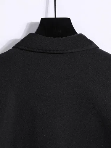 Vista 3 de OYOANGLE Camisa de manga larga con botones y estampado a cuadros de bloque de color para hombre