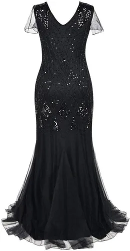 Vista 3 de SequinDressfor Women Vintage 1920s Bead Fringe Sequin Lace Party Cocktail Prom Dress PartyDresses for Women 2023