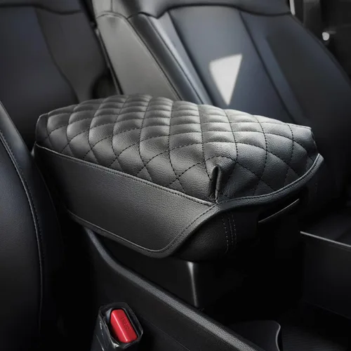 Vista 5 de KMMOTORS Compatible con Kia Sportage (NQ5), funda de consola central negra 2023-2025, cojín para reposabrazos, accesorios de automóvil para Sportage