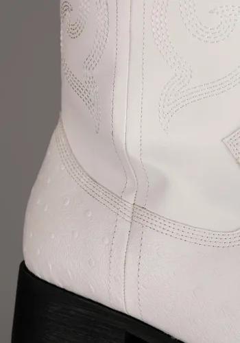 Vista 3 de Botas de Disfraz de Vaquero Blancas para Hombre Multicolor