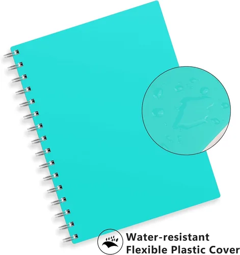 Vista 7 de RETTACY Cuaderno de espiral con rayas universitarias, 300 páginas, tamaño A5 mediano (14.5 x 20.8 cm), para la escuela, el trabajo, la escritura