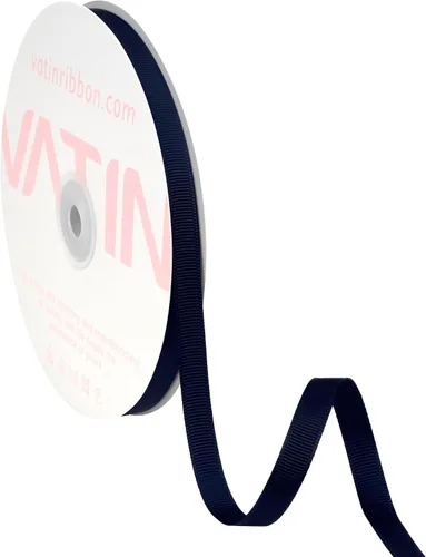 Vista 206 de VATIN Cinta de Grogrén Negra, 1-1/2" x 50 Yardas Continuas, Cinta de Grogrén de Poliéster Negra, Usar para Lazos de Bricolaje, Accesorios