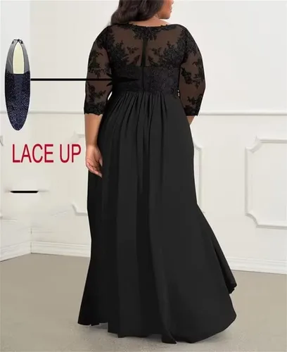 Vista 2 de Mother of The Bride Dresses for Wedding Lace Plus Size Wedding Guest Dress V Neck Mother of The Groom Dresses