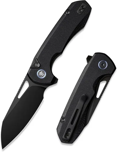 Vista 10 de RT-Camel - Cuchillo de bolsillo plegable, hoja de acero D2 de 3.1 pulgadas, mango G10 Dorado