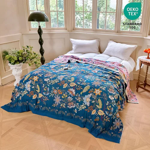Vista 243 de MSGKV - Manta bohemia/primaveral de algodón para sofá y sala de estar, de gasa acogedora, de 50 x 60 pulgadas 50"x60" Cotton Throw, Woven Bird