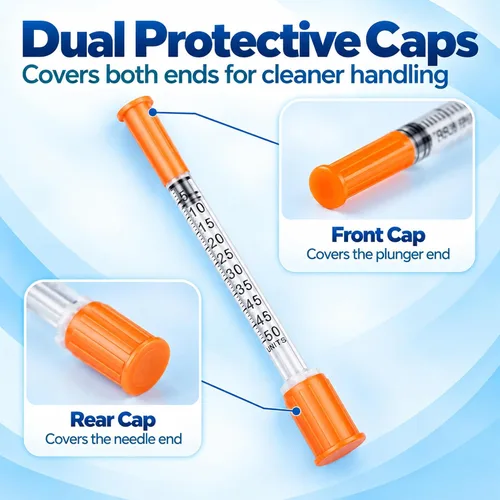 Vista 5 de 1/2ml/cc 29G Syringe 1/2" (12.7mm) needle, Disposable Individual Package