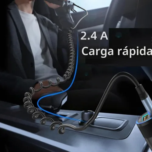 Vista 4 de Cable USB C en espiral, paquete de 2 cables de carga USB C retráctiles para iPhone 15, cable de carga de coche USB tipo C de 3 pies, cable de carga