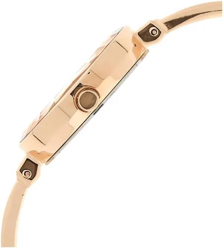 Vista 4 de Titan Raga Viva Esfera Analógica Oro Rosa Mujer Oro, Plata Metal, Latón, Cuero, Diseño de Joyería, Estilo Pulsera, Diseñador, Cristal de Cuarzo
