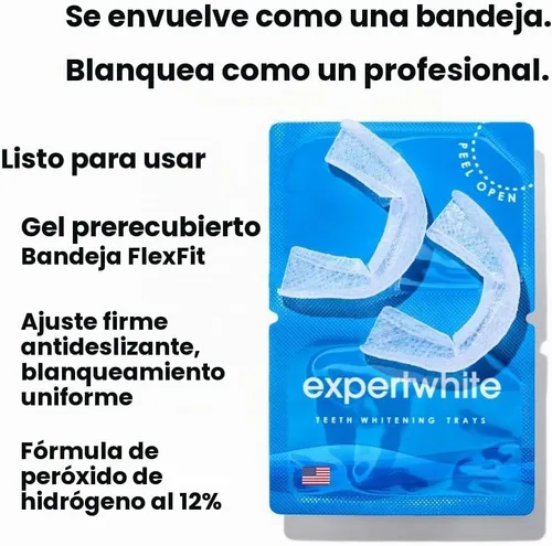 Vista 7 de Flexfit™ Bandejas blanqueadoras de dientes precargadas - Blanqueador dental profesional con peróxido de hidrógeno al 12%, tecnología Dryfit™ lista