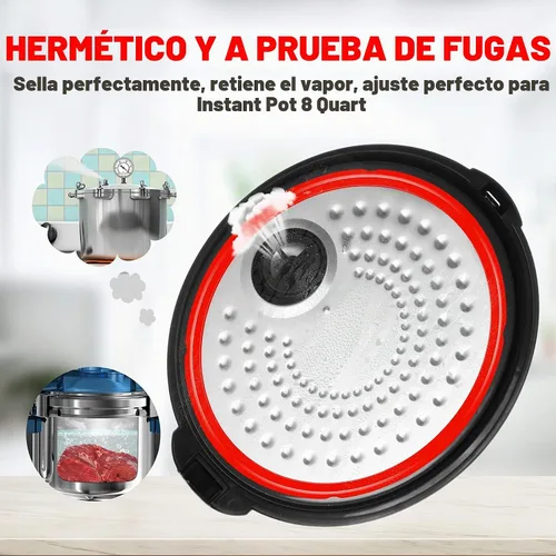 Vista 5 de Mocoosy Paquete de 3 anillos de sellado de silicona para olla instantánea de 8 cuartos de galón, junta de repuesto de 8 cuartos de galón, sin BPA