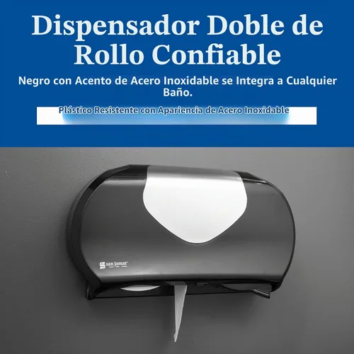 Vista 5 de San Jamar R4070BKSS Twin 9" JBT, aspecto negro/inoxidable