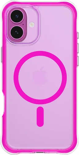 Vista 38 de ORNARTO Air Case para iPhone 16 Pro Max Transparente, Compatible con MagSafe, Funda de Protección contra Caídas de Grado Militar con Air-Pink Rosa