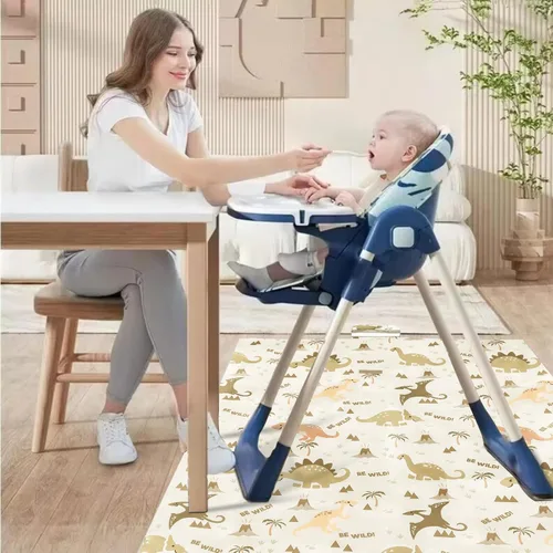 Vista 2 de Insular Tapete para salpicaduras de bebé para debajo de la silla alta, artes/manualidades, tapete antideslizante e impermeable para piso, tapete