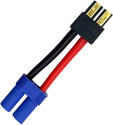 Vista 5 de 2 pares de adaptador de conector de batería RC LiPo compatible con Traxxas Lipo Battery Plug a EC5 macho hembra en cargador ESC