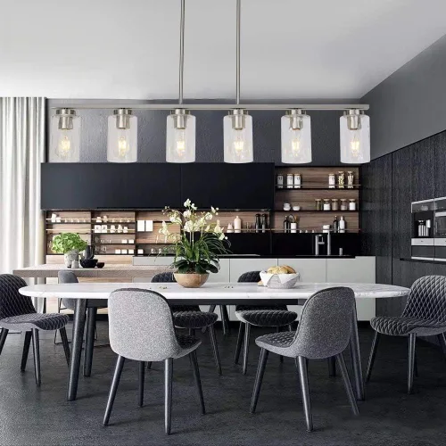 Vista 3 de TODOLUZ Pantalla de cristal transparente para lámpara de iluminación de isla de cocina