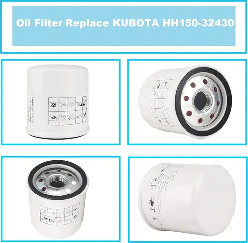 Vista 4 de HH150-32430 Filtros de aceite para Kubota D722 D902 WG750 WG752 WG972 Grasshopper 321D 325 325D 329 432 721 721D 725 729 932 Tractores Reemplazar