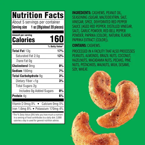 Vista 2 de Emerald Nuts, Sriracha Anacardos, Bolsa resellable de 5 onzas