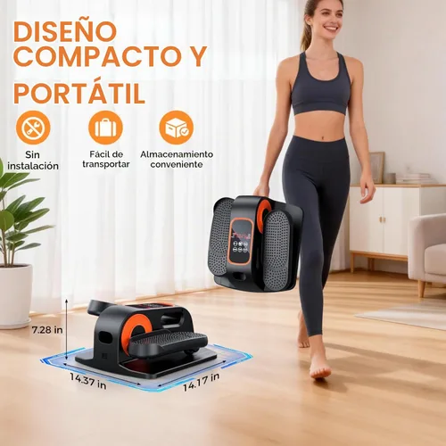 Vista 7 de Under Desk Elliptical, Elliptical Leg Exerciser for Seniors, Home Portable Elliptical with Remote Control and 12 Adjustable Speeds, Electric Seated